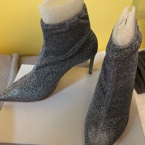Brand new Guilhermina silver shimmery boots size 10